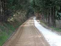 Strada rurale in fase di realizzazione